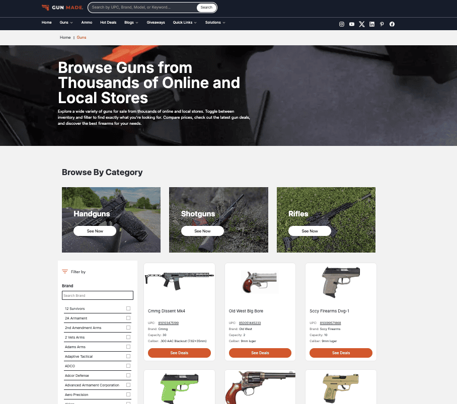 GunMade High-Scale Firearms Marketplace Data Integration